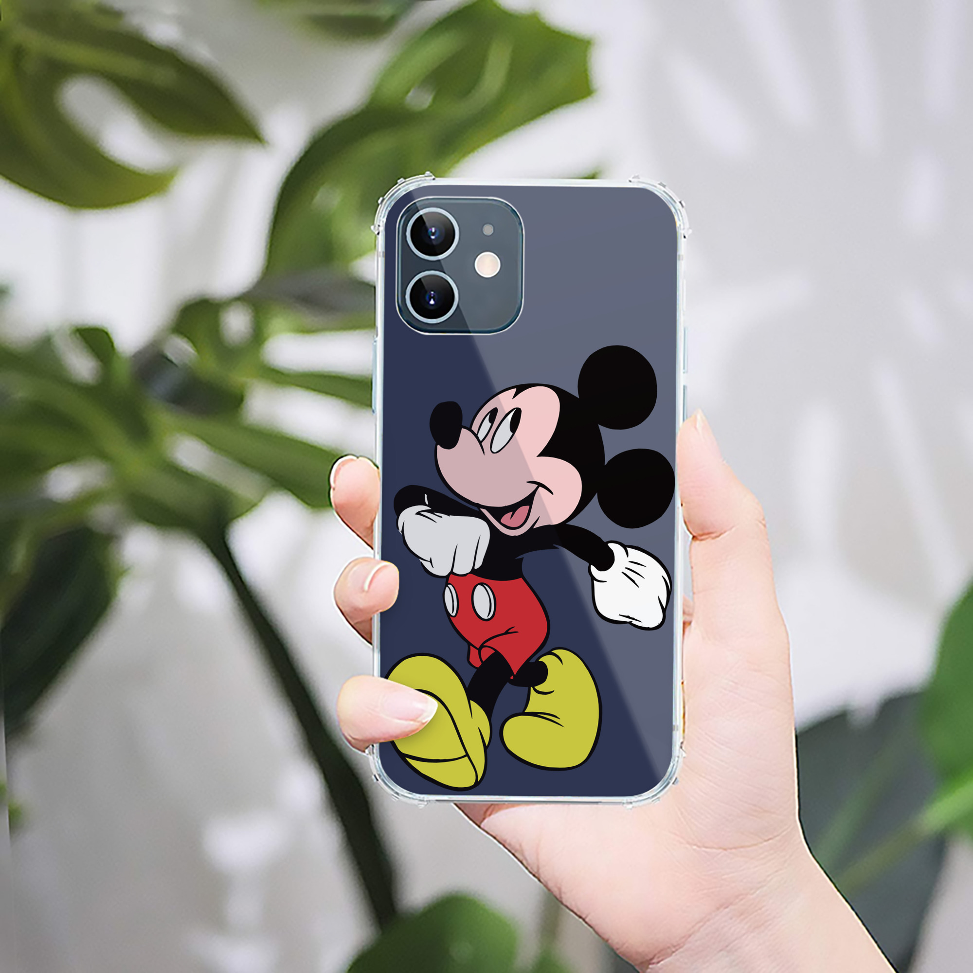 （画像用） ミッキーマウス Mickey Mouse 【iPhone 12シリーズ対応】透明スマホケース（クリアソフトケース）